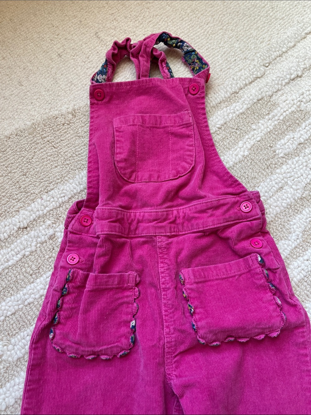 Mini Boden Pink Corduroy Overalls - Picture 2 of 5